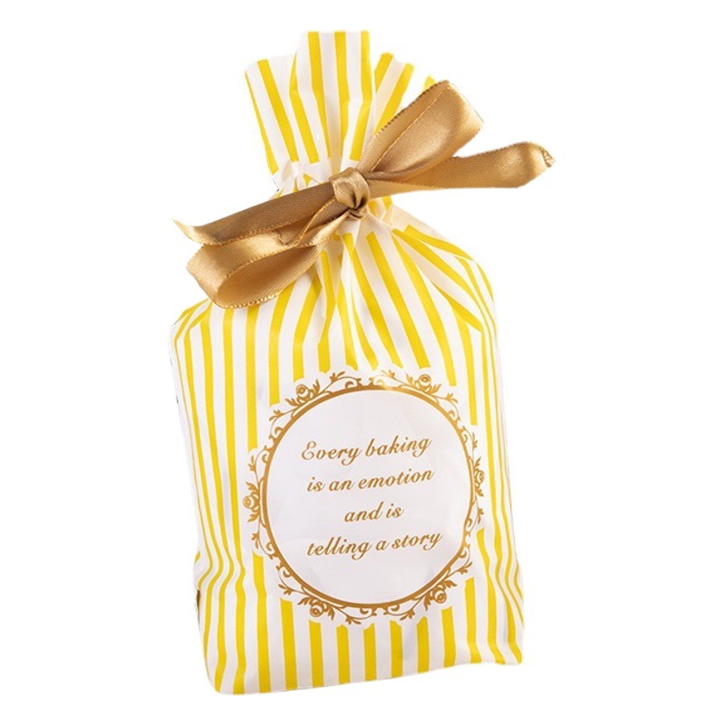 Snowflake crisp packaging bag creative small size ribbon drawstring bag nougat nougat cake bag candy bag drawstring bag