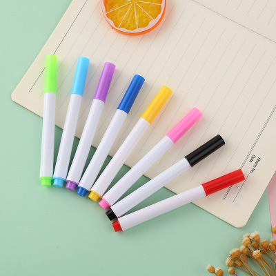 Color children's creative painting mini watercolor pen with magnetic erasable whiteboard pen students draw key marker pen