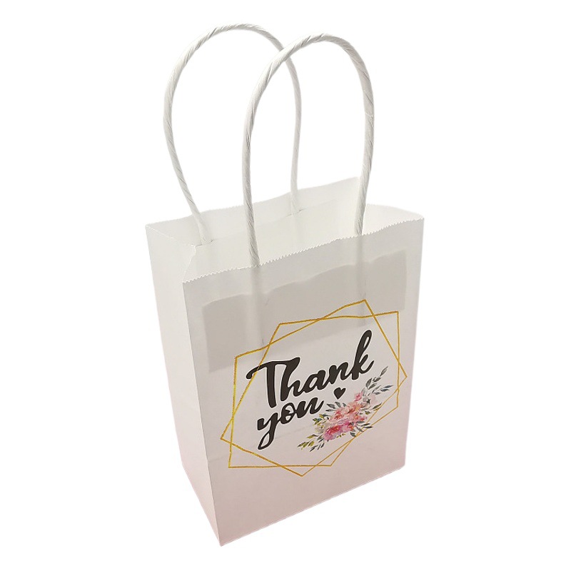 Creative Mori INS Kraft Paper Handbag Finished Paper Bag White Simple Birthday Gift Cake Soup Bag
