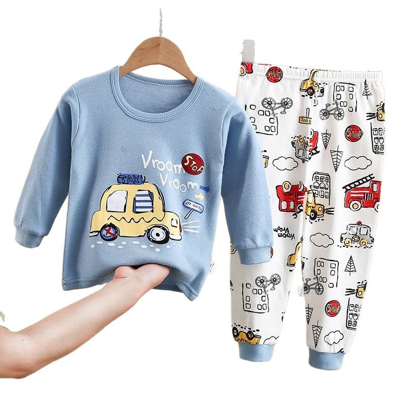 Picture of Children's underwear suit new boys and girls autumn and winter pajamas baby autumn clothes autumn pants home clothes children's clothing wholesale generation