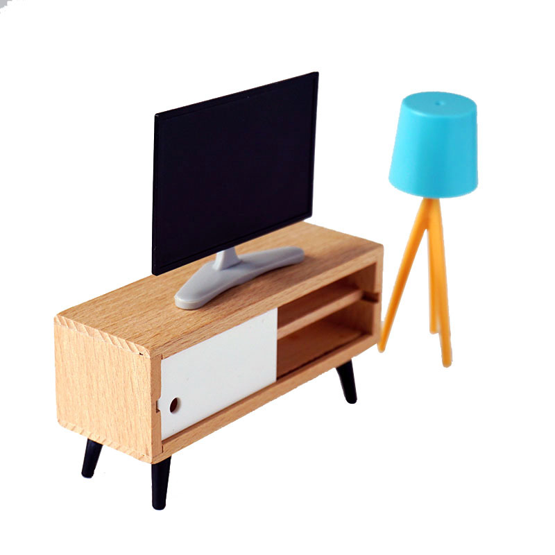 Picture of Mini Simulation TV LCD Display Living Room Bedroom Home Appliances Doll Doll Doll House Accessories Scene Model