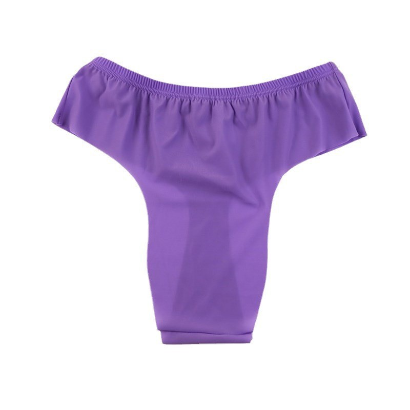 Picture of One-piece low waist underwear Ice Silk stretch men's thong sexy breathable comfortable men's T pants shorts
