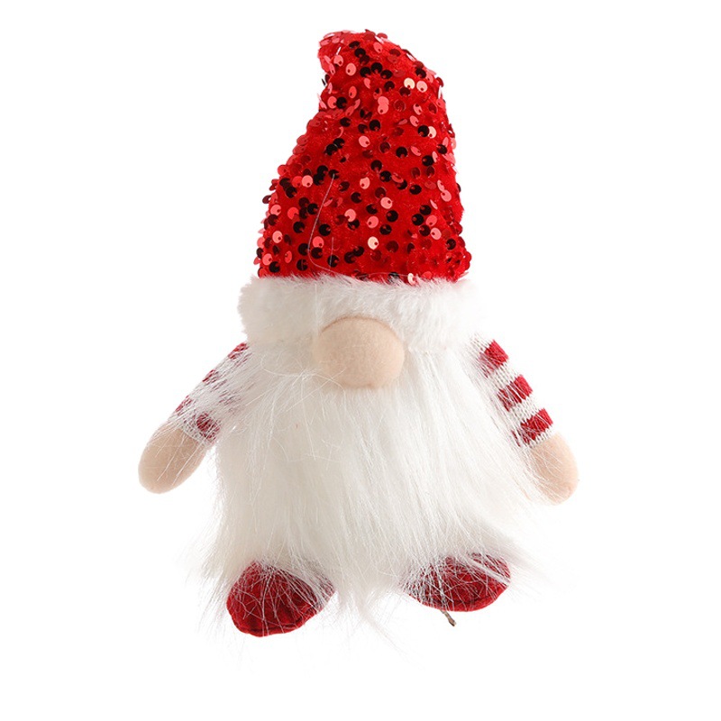 New sequined faceless doll decoration luminous doll old man window decoration cute Christmas tree layout props