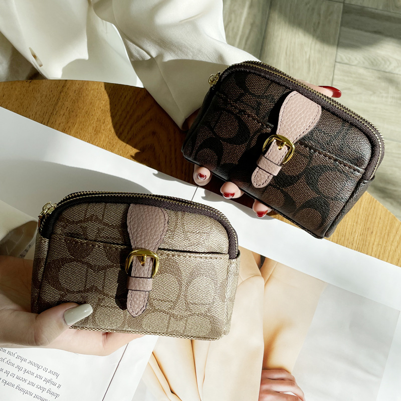 European and American Exquisite Internet Red Printed Coin Purse Women's Zipper Multifunctional Hand Carrying Small Wallet Clutch Bag Large Capacity High-end