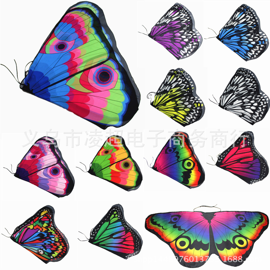 Small butterfly European and American bag neck butterfly cloak cloak children's version butterfly activity Ball decorations