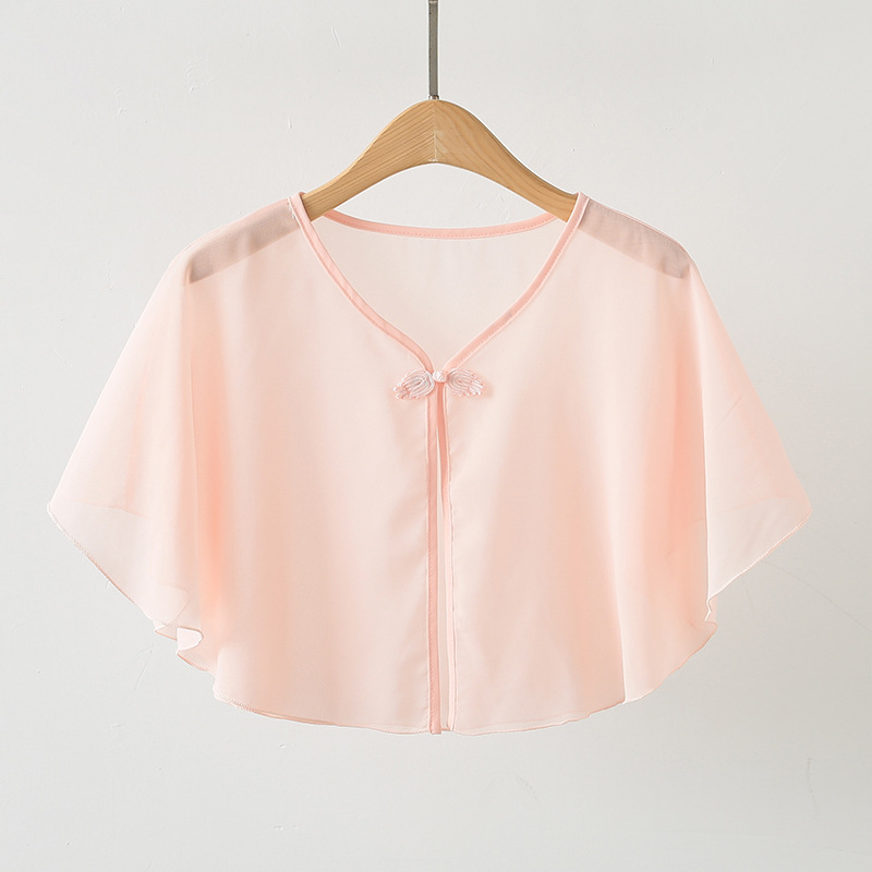 Picture of Chiffon Small Shawl Women's Summer Outer Skirt All-match Short Loose Waistcoat Thin Chiffon Sunscreen Cardigan Jacket