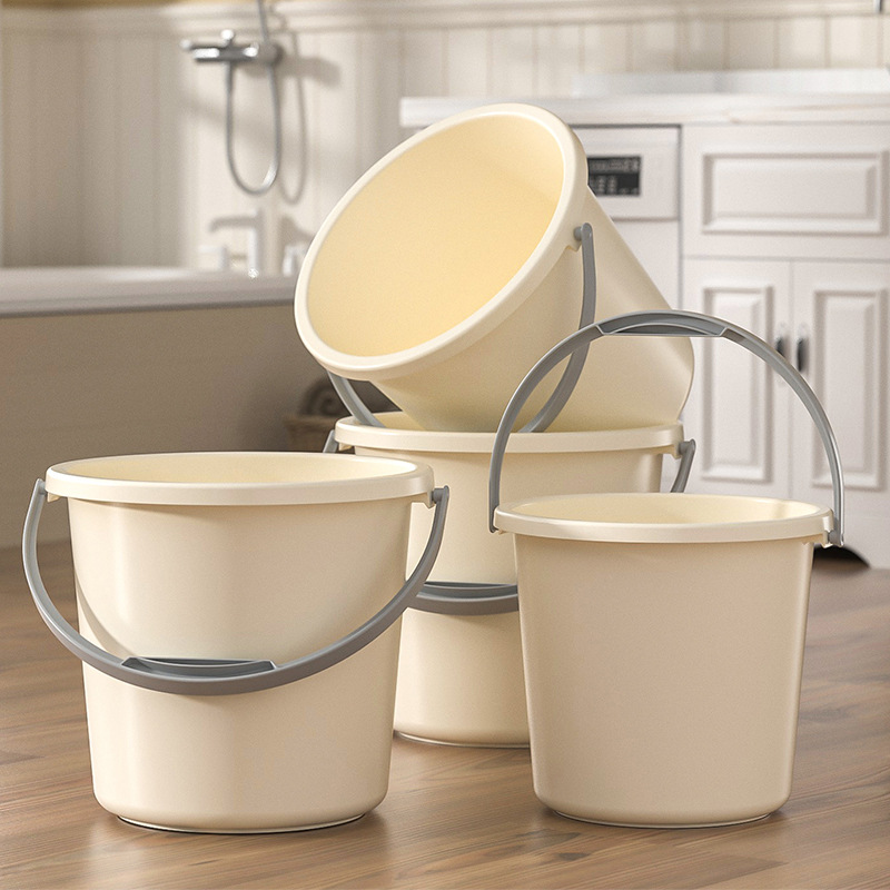Thickened Pp Plastic Bucket Large Round Bucket Satchel Bucket Student Dormitory Laundry Bucket Household Bath Bucket Foot Bucket