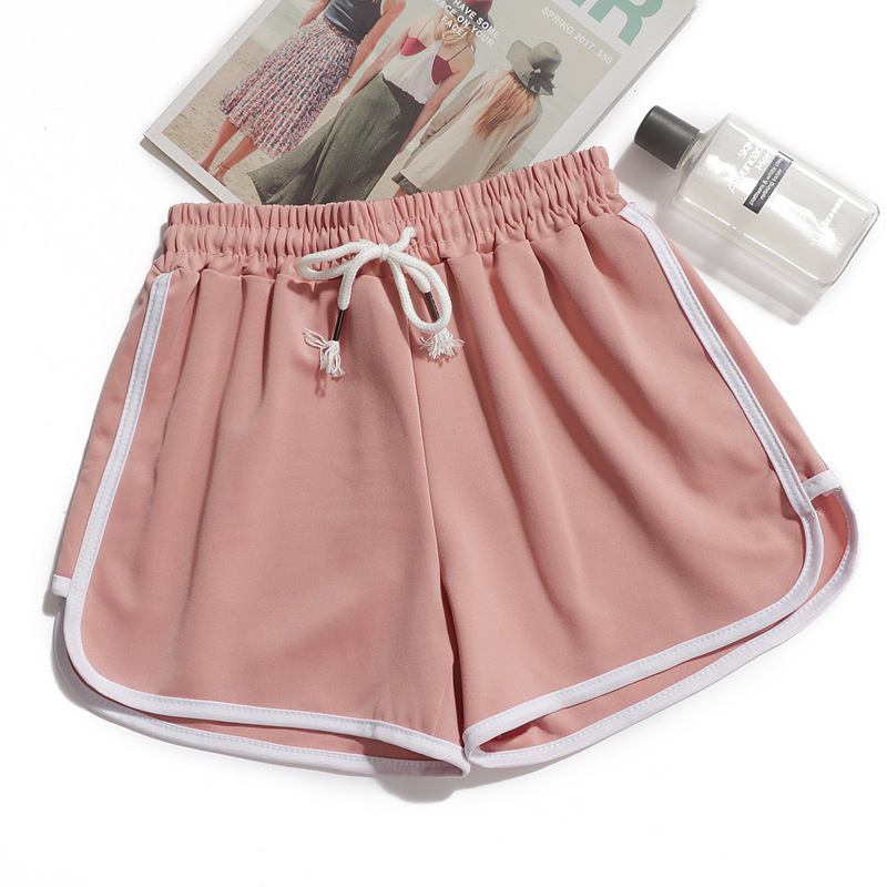 Picture of Sports shorts women's summer outer wear mid waist casual loose quick-drying shorts slimming wide leg three pants yoga shorts