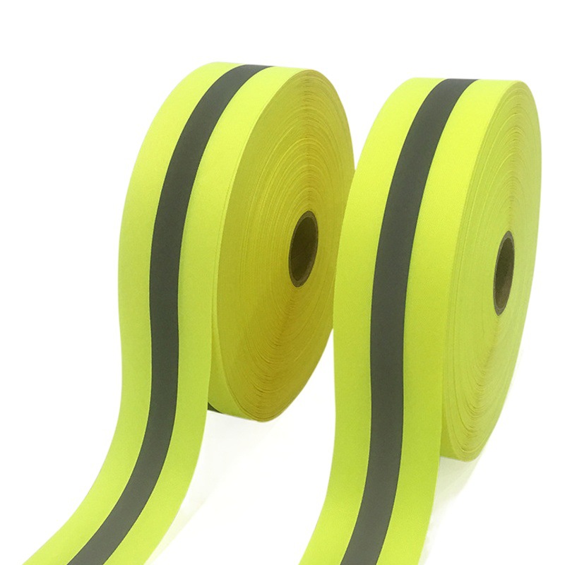 Factory in stock reflective tape processing reflective strip color Oxford fabric highlight webbing safety belt outdoor tooling protection