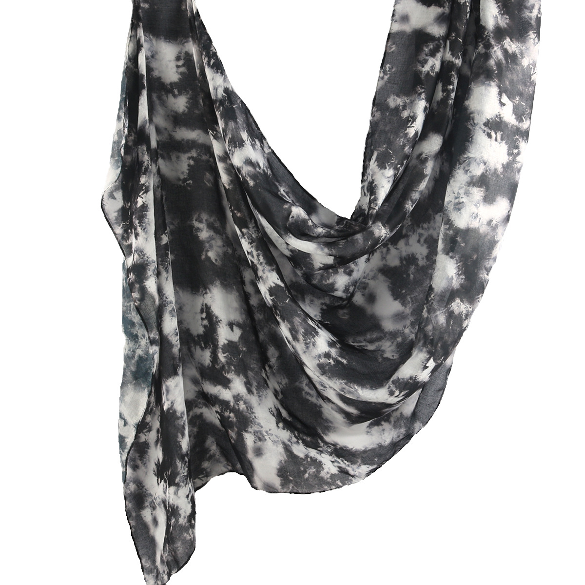 Picture of Best-Selling Watercolor Tie-Dye Cotton Scarf Arabian Satin Polyester Long Scarf Turkish Middle Eastern Scarf