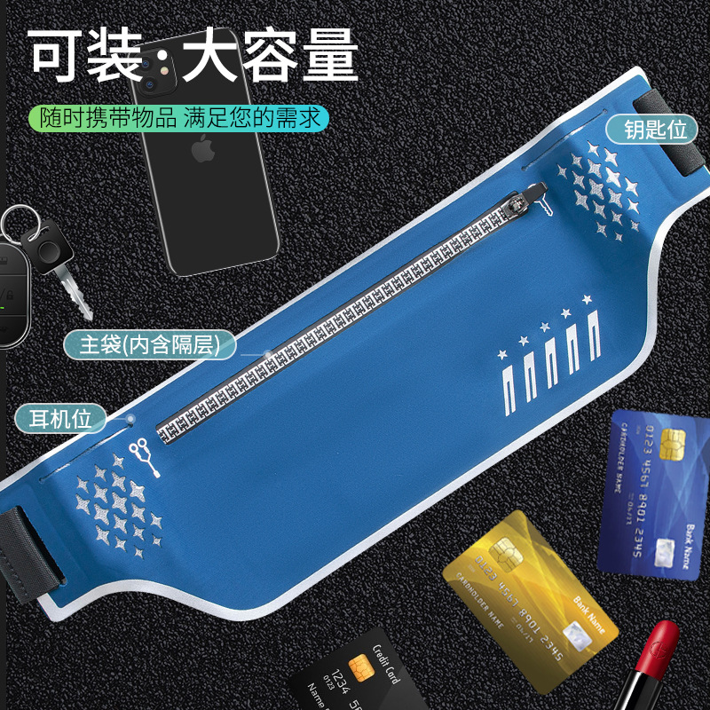 Picture of Mobile Phone Bag, Waist Bag, Running Sports Style, Versatile Invisible Large-Capacity Multi-Functional Waterproof Ultra-Thin Mobile Phone Bag for Men and Women