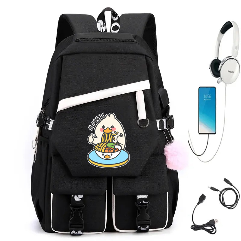 Picture of Barbara Duck Schoolbag Boys' Primary School Students Grade Three, Four to Six Cartoon Backpack Boys' Large Capacity Ultra Light Weight Reduction