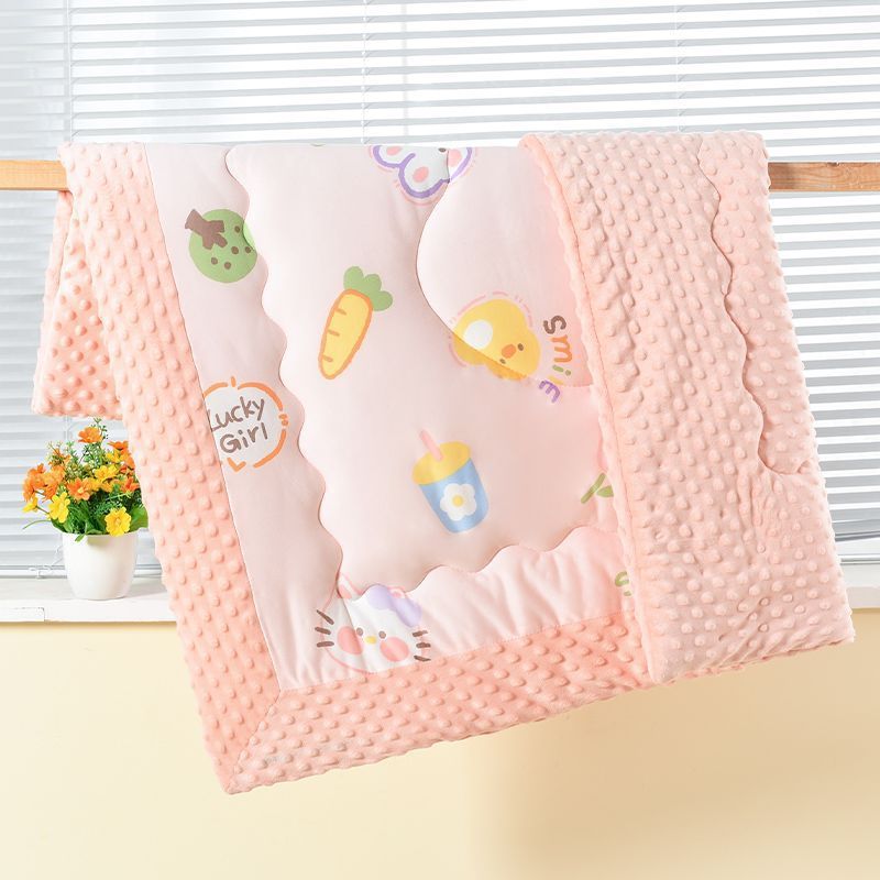 Picture of Spring and Autumn Quilt for Kindergarten Babies, All-Season Blanket, Newborn Swaddle, Bean Velvet Air Conditioning Quilt, Infant Cartoon Pattern
