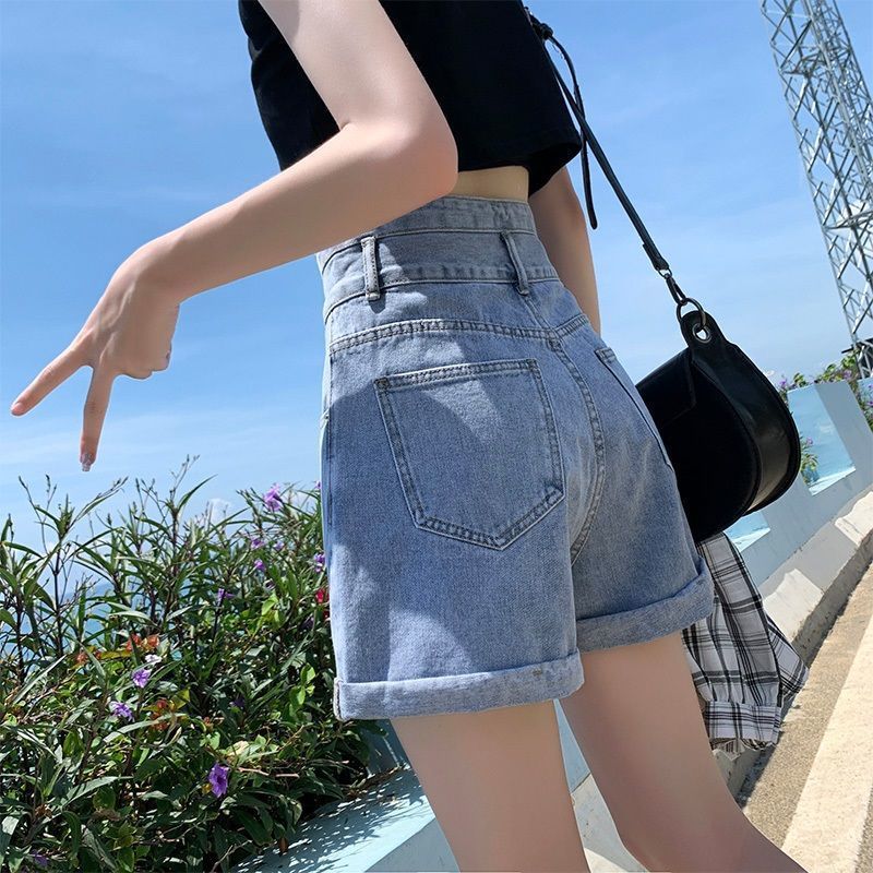 Picture of 508 Denim Shorts Women's High Waist Summer New Loose Niche Slimming A- Word Trendy Ins