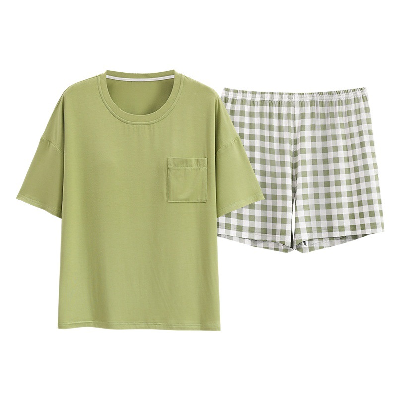 Pajamas with Breast Pads for Women, Modal Summer Short-Sleeved Shorts Set, Can Be Worn Outside, Thin 2025 New Home Wear for Summer