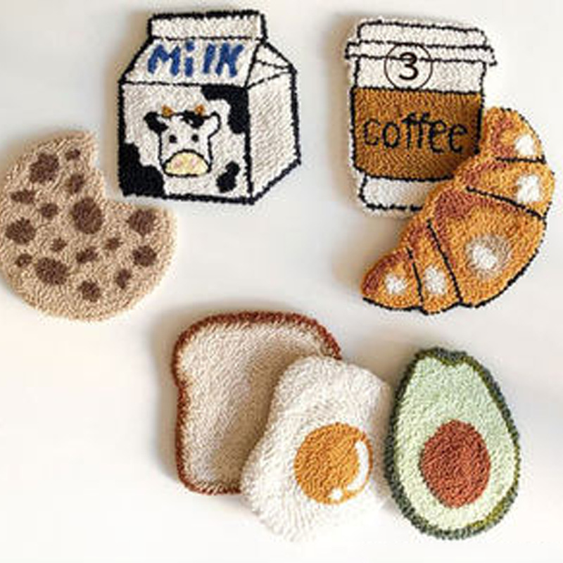 Russian Accessible Luxury Poke Embroidery Handmade DIY Material Package Wool Homemade Coaster Creative Decompression Poke Music for Beginners