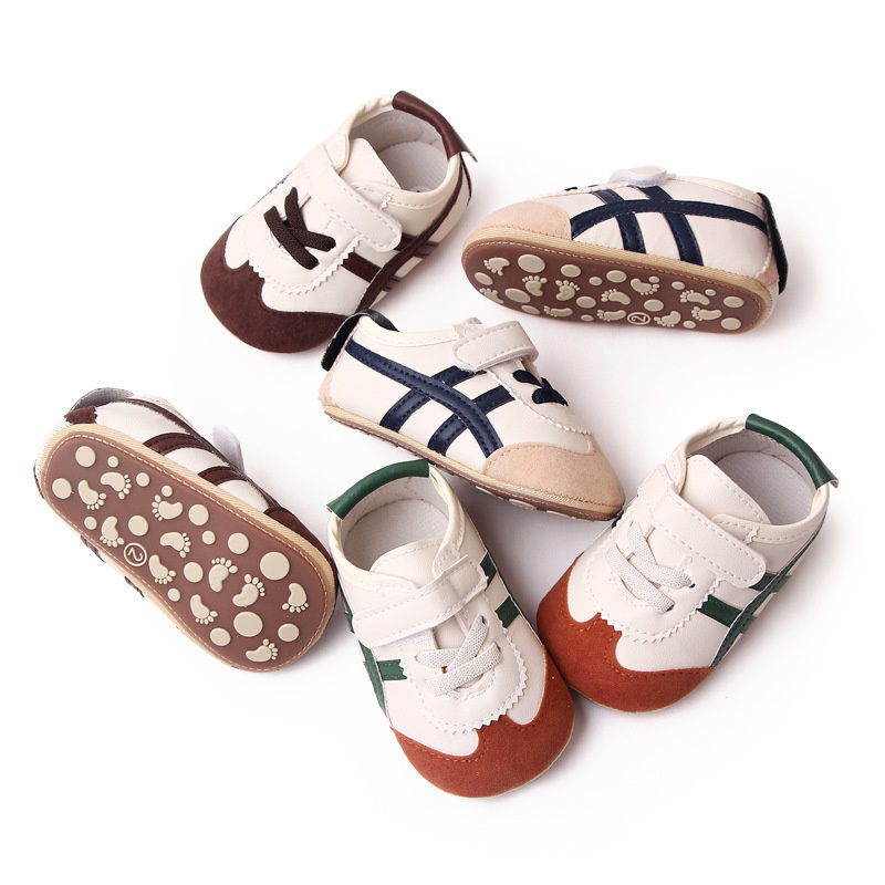 Spring 0-1 year old boy toddler shoes soft bottom 3-6-12 month baby breathable sneaker color matching toddler shoes