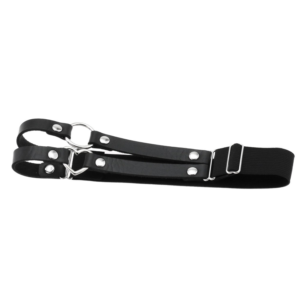 Picture of Cross-border personality temperament sexy punk style double-line ring leather thigh ring peach-shaped love-shaped elastic garter belt