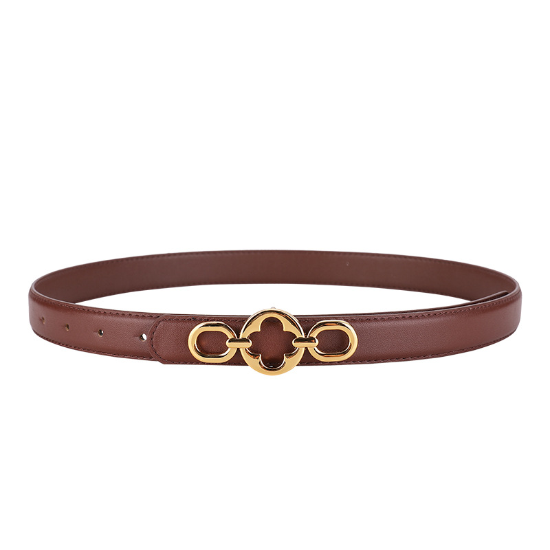 Picture of Women's High-end Cowhide Belt All-match Decorative Jeans dress Women's Thin Waist Seal Genuine Leather Belt Women's