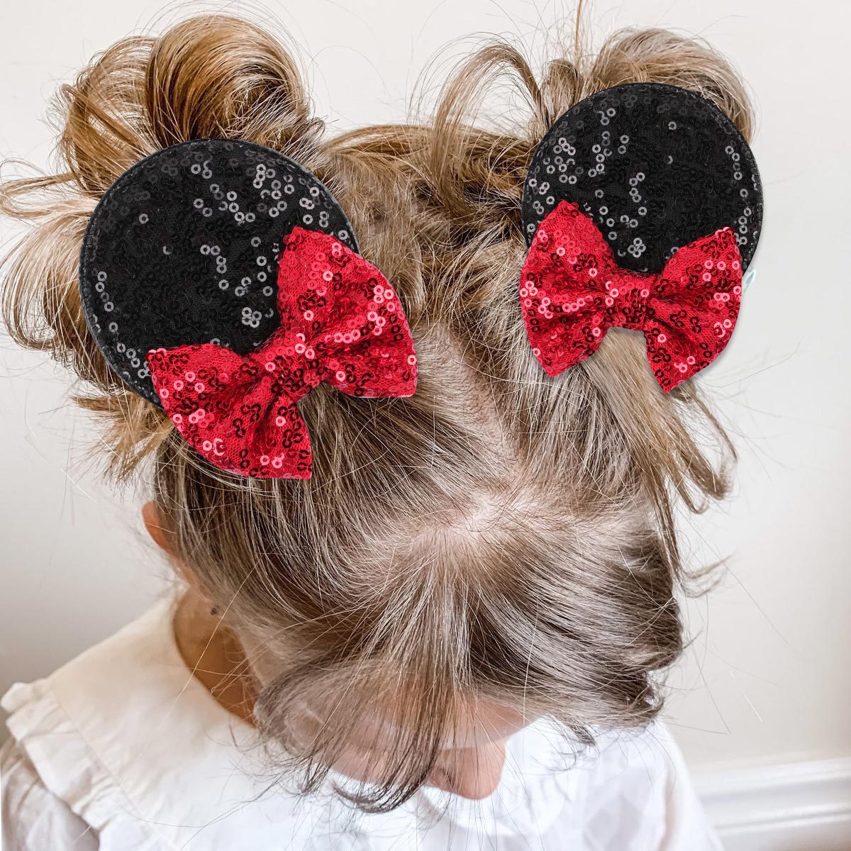 Amazon Explosions Baby Carnival Party Dress Up Hairpin Sequin Bow Mickey Hairpin Cute Children's Side Clip
