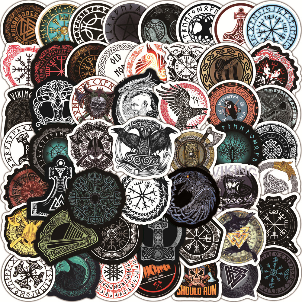 100 Viking totem personalized graffiti stickers refrigerator helmet bicycle luggage computer stickers