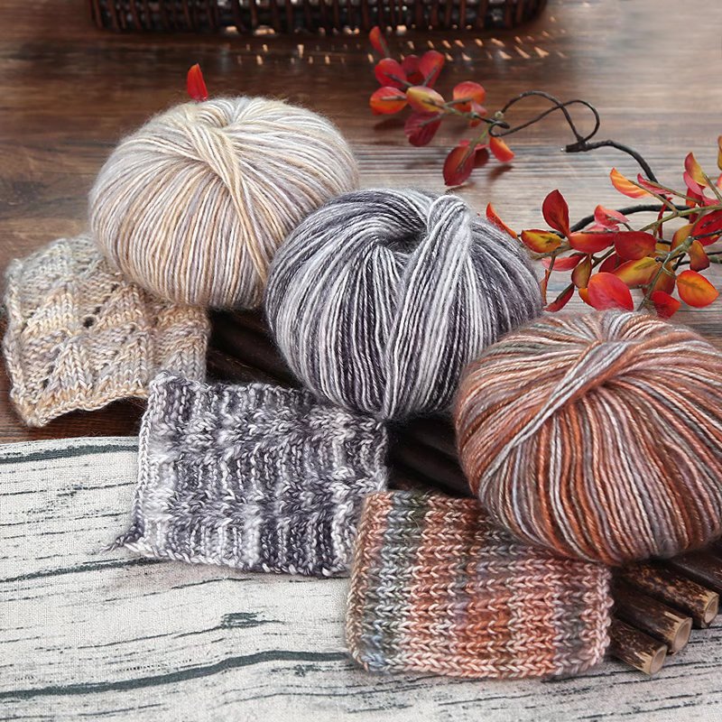 Picture of Cross-border camouflage cotton wool segment dyeing gradient cotton yarn handmade diy thick cotton wool wool wholesale