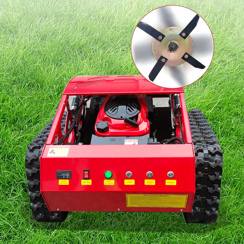 Export Thailand all-terrain remote control lawn mower crawler orchard dam lawn mower wholesale crawler lawn mower