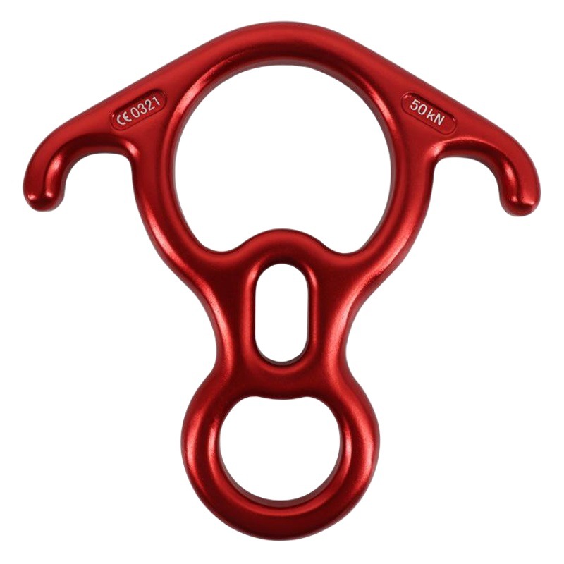 Picture of 50KN Outdoor 8-shaped Ring Descender Descender Descender Cable Descender Rock Climbing Climbing Climbing Buckle Slowly Descender Ring Horn 8-shaped Ring