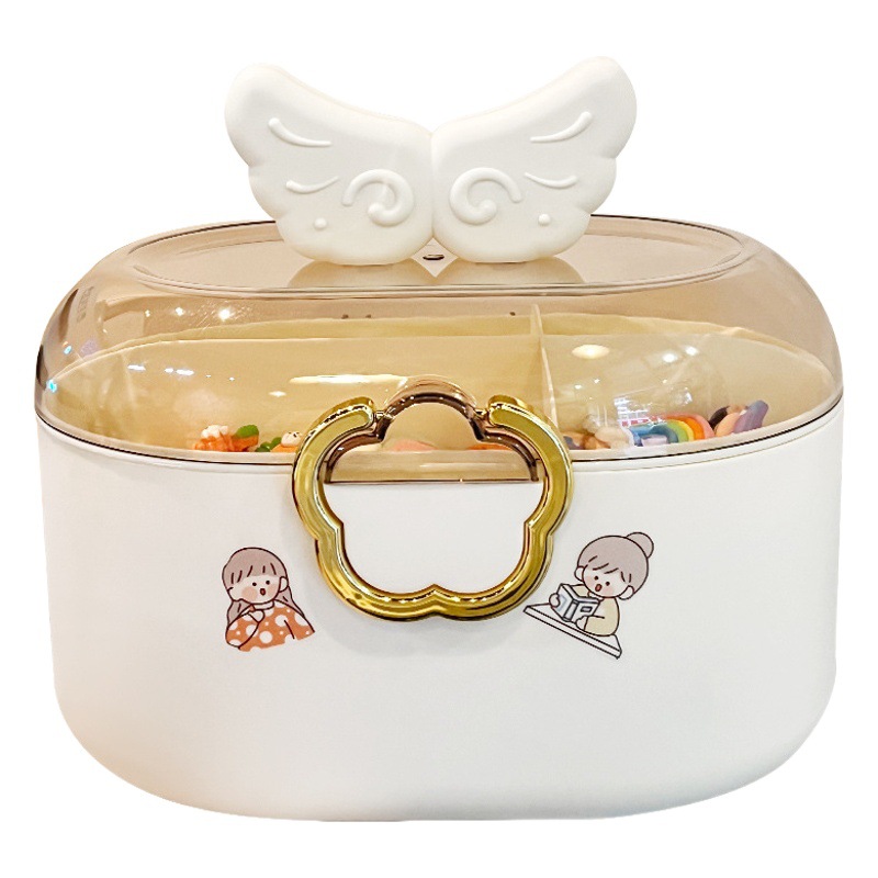 Children's Hair Accessories Storage Box Girls' Jewelry Box Baby Hairpin Rubber Band Girl Hair Rope Hairpin Princess Headwear Cartoon