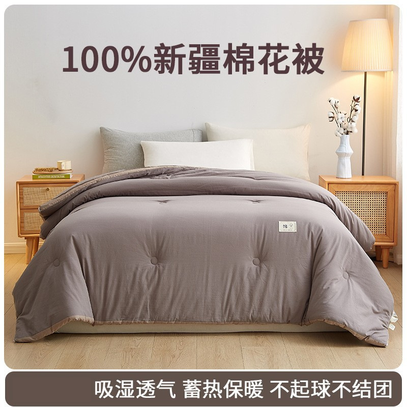 Picture of Xinjiang Pure Cotton Quilt Winter Quilt Thickeneded Warm Cotton Quilt Core All Year Round Autumn and Winter Cotton Batting Single and Double Spring & Fall Quilt