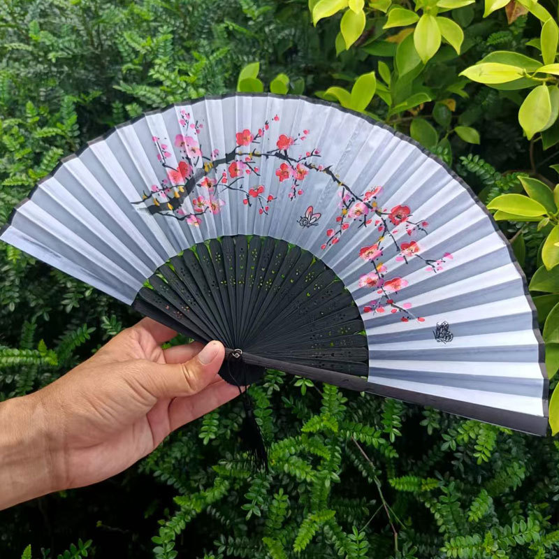 Picture of Folding Fan Bamboo Ancient Fan Student Girl Chinese Style Small Fan Scenic Spot Export Wholesale Retail Gift Decorative Fan