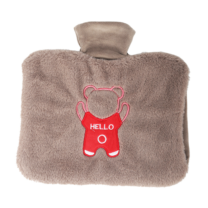 Picture of Pvc Plush Double-Hand Water-Filled Hot Water Bottle, Thickened and Washable Hot Water Bottle Cover, Belly Warmer, Hand Warmer, Cross-Border