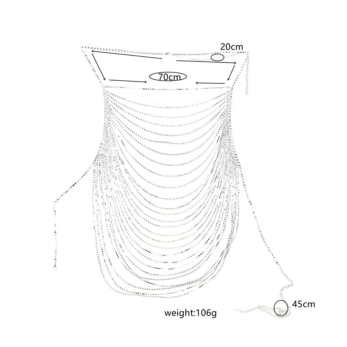 Picture of Cross-border jewelry rhinestone bra bellyband clothes sexy bra body chain body chain performance accessories