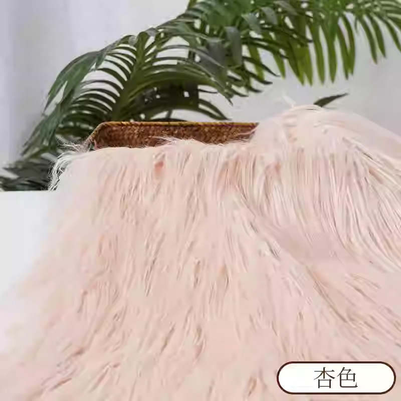 Picture of Falling Wool Plush Fabric 9cm Beast Dress Beast Hair Long Hair Roll Bundle Fried Hair Long Hair Hand-made Cotton Doll DIY