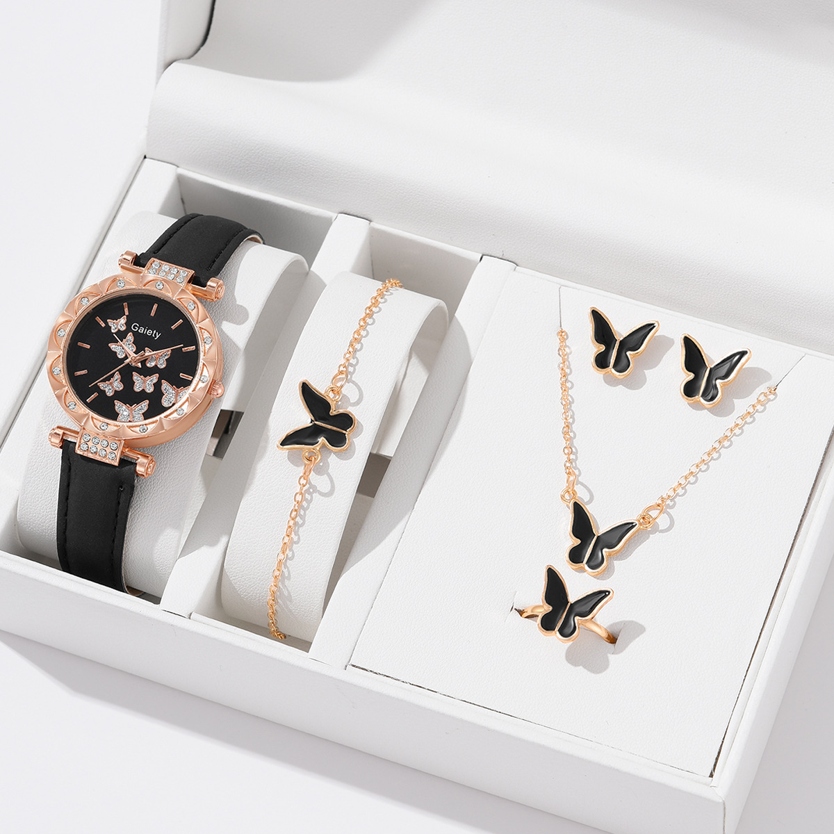 Picture of New TikTok Popular Women's Watch Fashion Personality Simple Watch Butterfly Digital Belt Watch Set