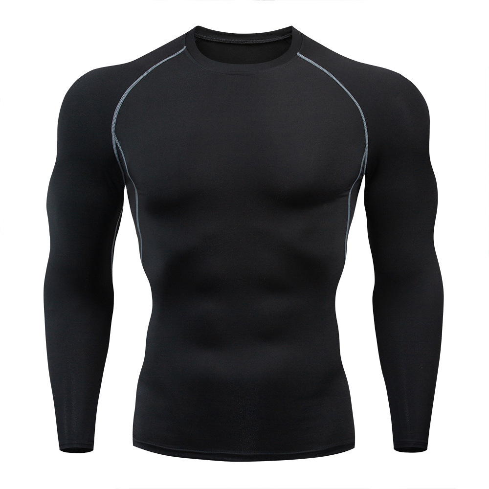 Picture of Quick-drying T-shirt Men's Long-sleeved Running Basketball Sports Training Suit Riding Base Compression Clothes Sports Stretch Tights