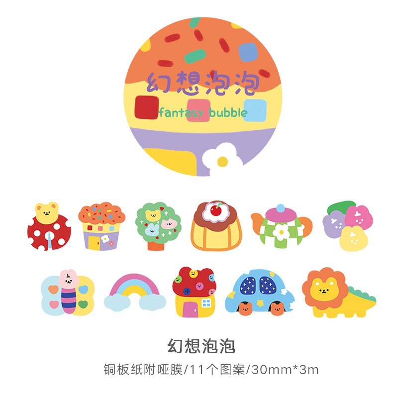 Picture of Tengyi excellent transparent bear tape creative hand account index sticker student stickers ins wind diy decorative stickers tide