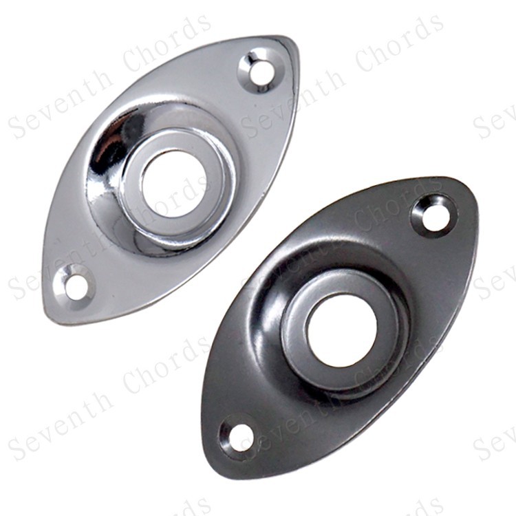 Oval concave cat eye electric guitar bass socket cover Jack Cover baffle output socket outer base plate