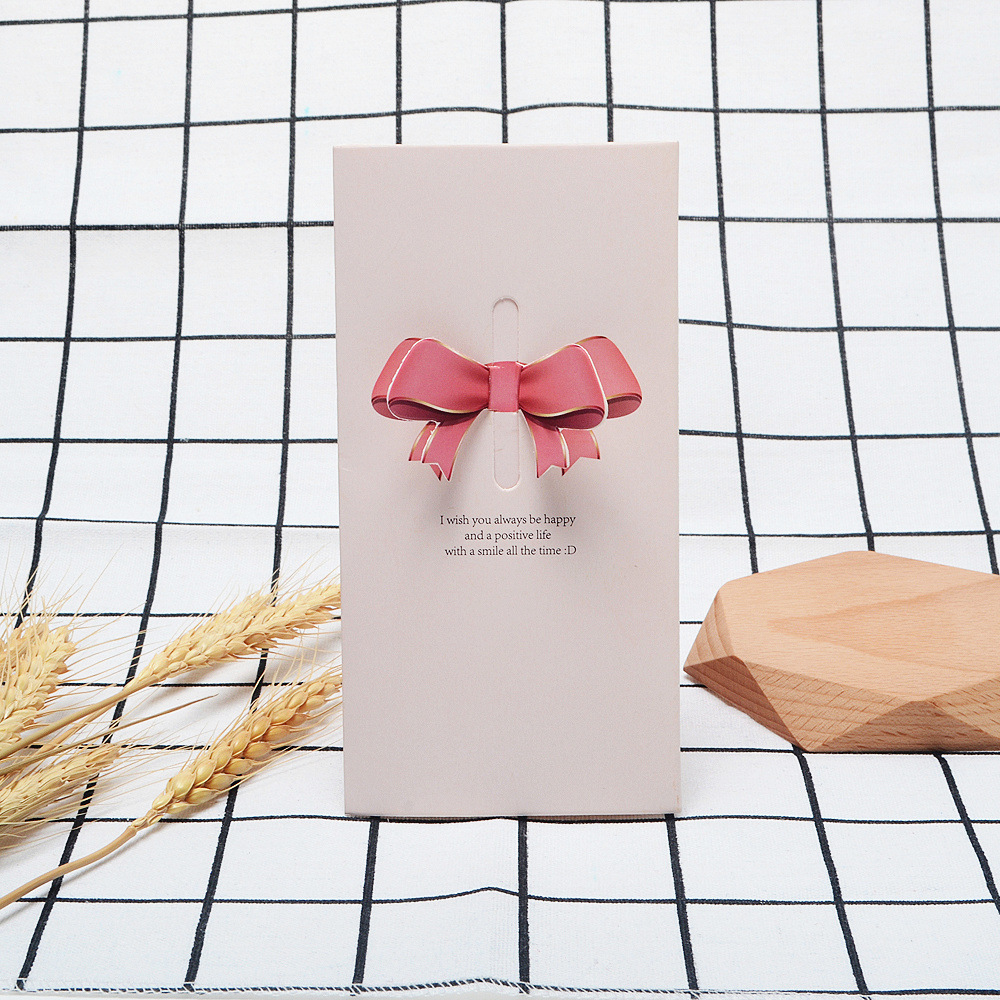 Picture of Korean stationery creative wings love greeting card message New Year Christmas blessing Valentine's Day card can be customized