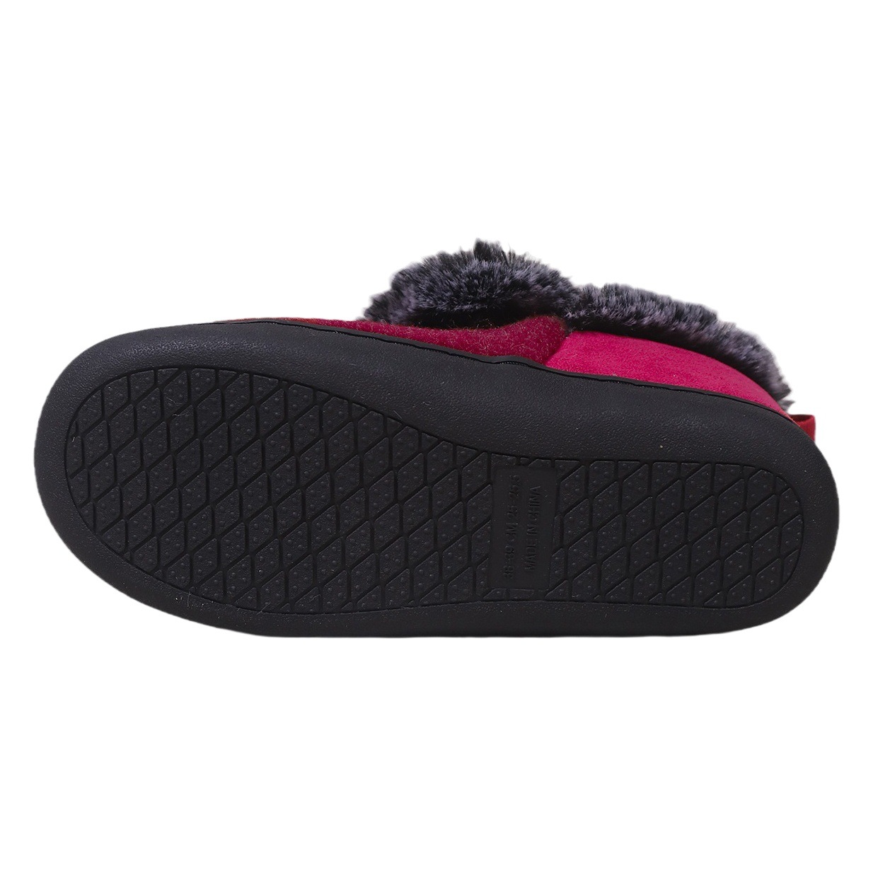 Cross-border explosions neutral felt collar bag heel cotton shoes wine red winter indoor shoes comfortable memory cotton winter