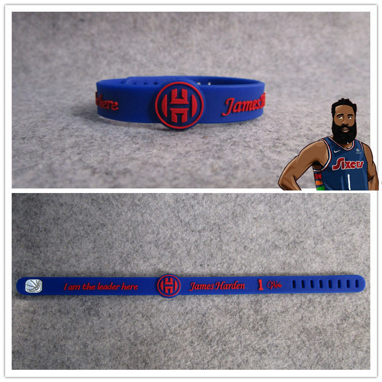 Basketball Star No. 1 Harden Sports Adjustable Bracelet Silicone Wristband Fans Jewelry Kobe James Owen Curry