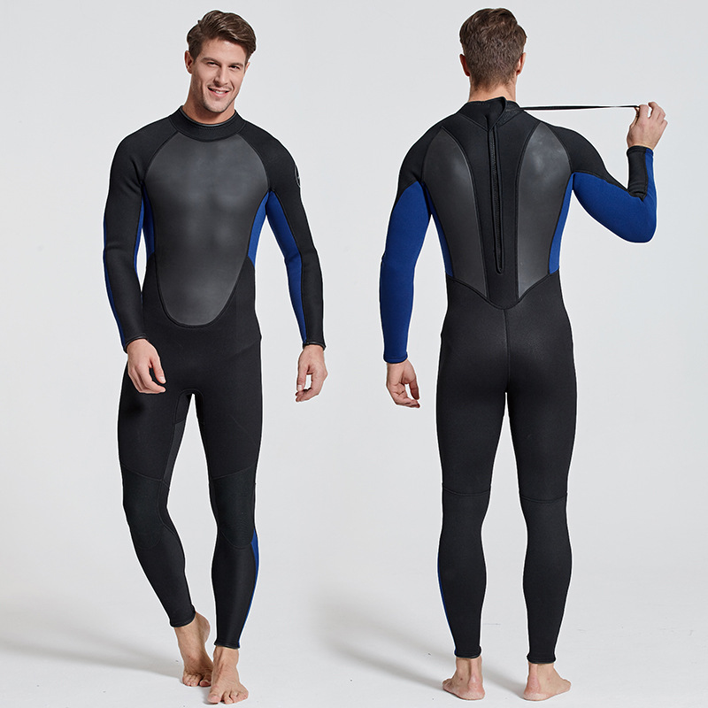 Picture of Shark Bart One-Piece Wetsuit 3mm Wet Suit Warm and Cold-Proof Snorkeling Suit Winter Swimsuit Wetsuit Men's Surfing Suit