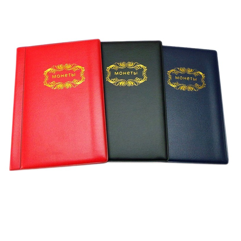 Wholesale New Russian cover 120 coins collection book pocket Russian single-line Coin Book
