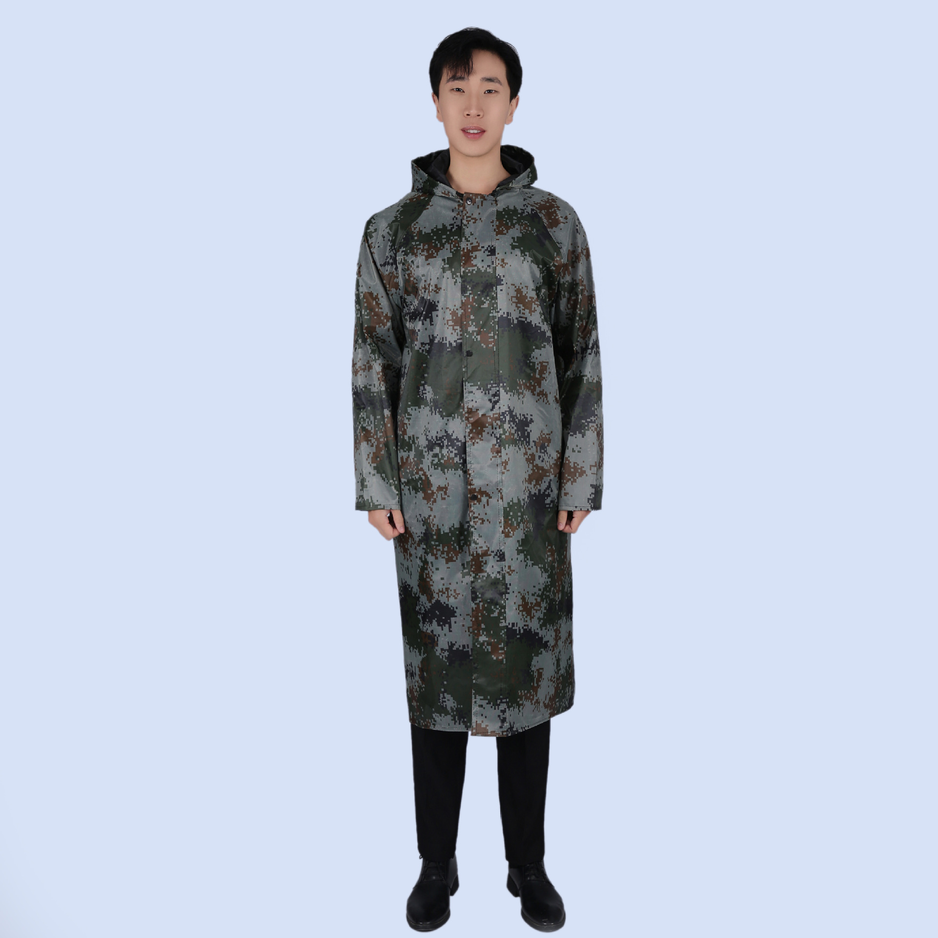 Picture of Raincoat conjoined body explosion-proof rain security guard duty electric car adult single man man woman lengthened sanitation hiking raincoat