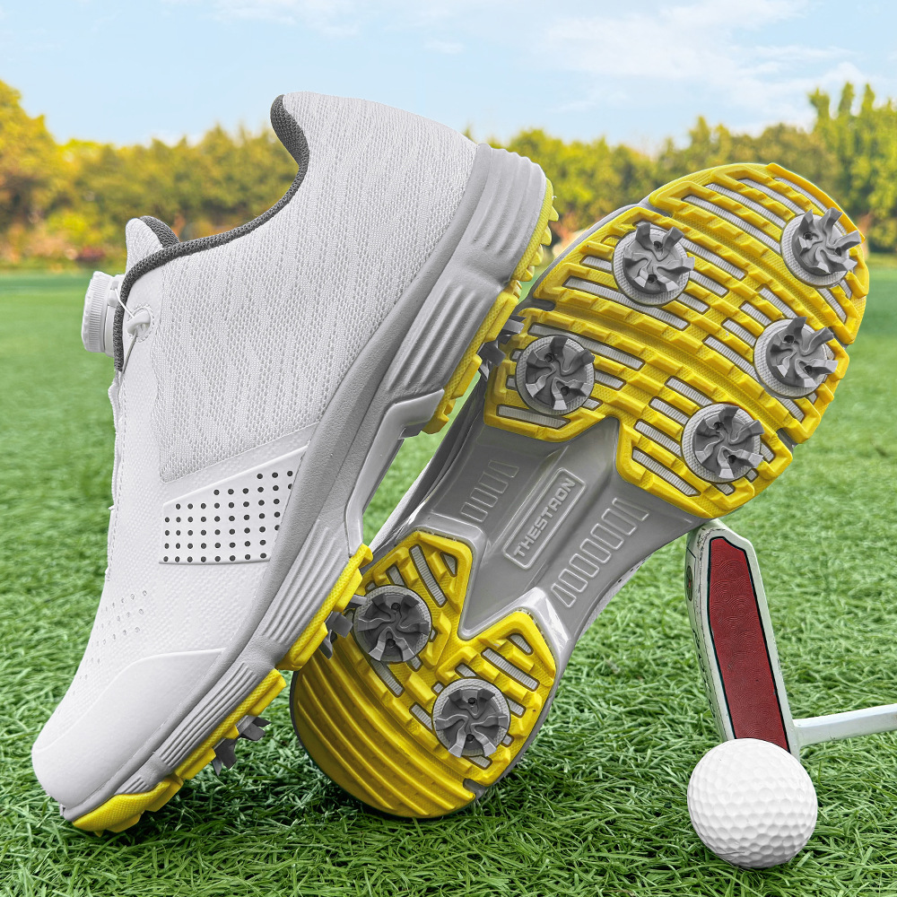 Thestron Cross-Border Large Size Men's Golf Shoes with Spikes Waterproof Sports and Leisure Golf Shoes