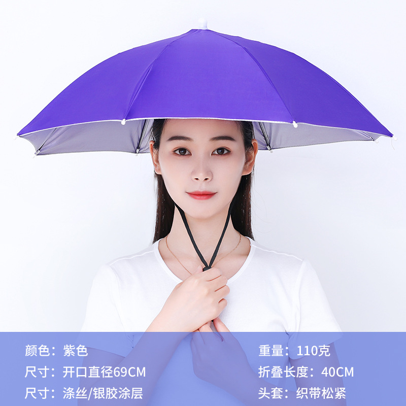 Picture of Sunscreen Hat Umbrella 69 Large Head-Mounted Umbrella Stand Umbrella Hat Rainbow Advertising Umbrella Umbrella Fishing Umbrella Fishing Hat