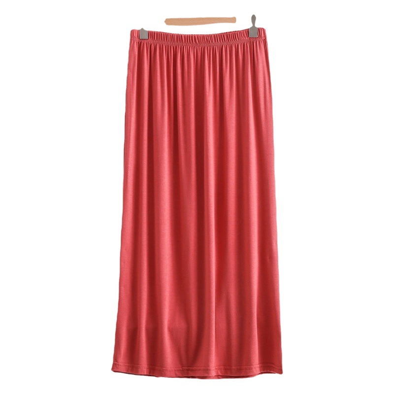 Thin Skirt Women's Summer Modal Long Skirt High Waist Draping Solid Color A- line Skirt Long All-match Large Bottom Skirt