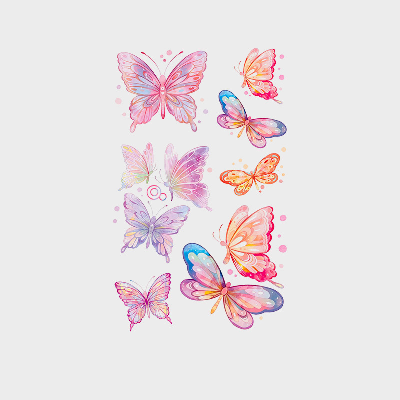 Concert Face Sticker Glitter Butterfly Tattoo Sticker Makeup Butterfly Sticker Music Festival Decoration Eye Makeup Waterproof Lasting Face
