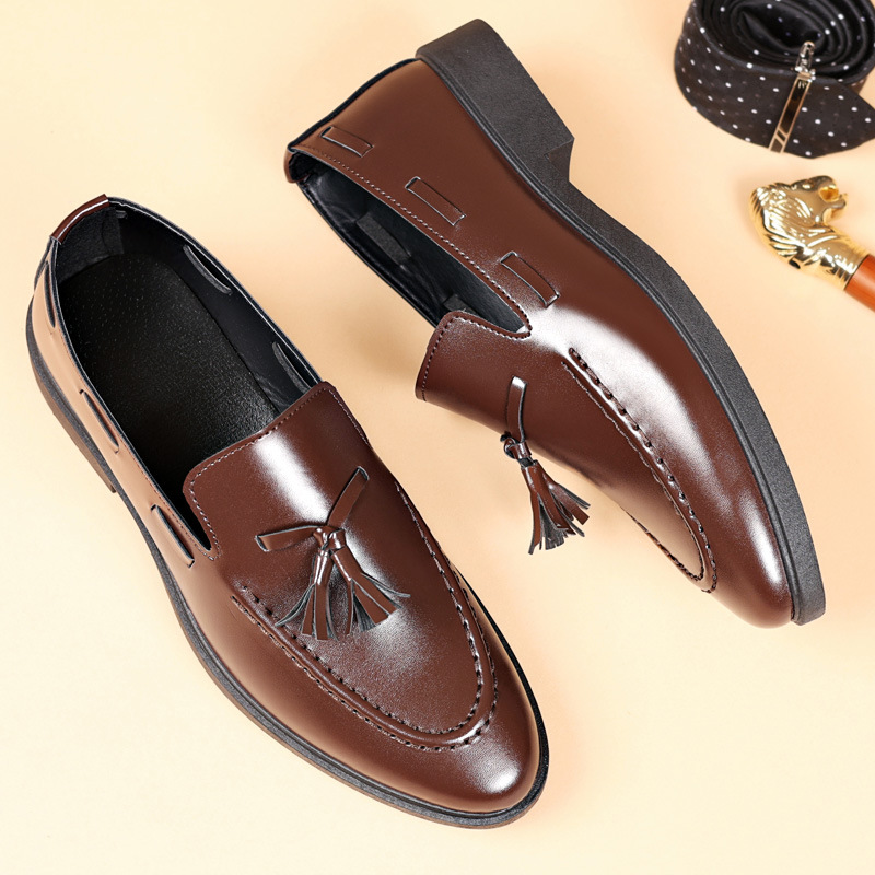 Autumn Tassel Leg Loafers All-match Youth Suit Leather Shoes Men's Korean-style British Men's Shoes Best Man Shoes Tide