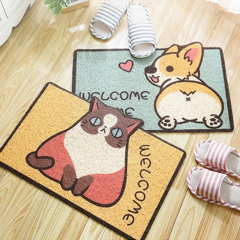 Picture of Silk Circle Entrance Mat Step Mat Entrance Door Mat Home Carpet Bathroom Entrance Mat Bathroom Foot Mat